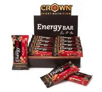 Crown Sport Nutrition Energy Bar 2.0 Frutos Rojos | Caja 12 x 60 g | Barritas Energéticas Ciclismo Sin Gluten | Avena y Pasta de Dátil | Sin Aceite de Palma | Vegana