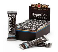 Crown Sport Nutrition HyperBar 45 | Barritas Energéticas Ciclismo Gominola 45 g Carbohidratos | Ratio 1:0,8 Sodio 165 mg | Caja 10 x 60 g | Neutro Sin Cafeína | Vegana
