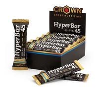 Crown Sport Nutrition HyperBar 45 | Barritas Energéticas Ciclismo Gominola 45 g Carbohidratos | Ratio 1:0,8 Sodio 165 mg | Caja 10 x 60 g | Neutro Con Cafeína 80 mg | Vegana