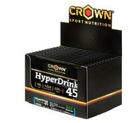 Crown Sport Nutrition HyperDrink 45, Bebida con 45 gramos de carbohidratos en 500 ml y un plus de sodio. Con Maltodextrina y Fructosa en ratio 1:0,8 y sal marina (Caja con 10 sobres de 47g)