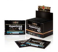 Crown Sport Nutrition HyperDrink 45 | Isotónico en Polvo 45 g Carbohidratos | Maltodextrina Fructosa Ratio 1:0,8 Sodio 235 mg | Caja 10 Sobres x 47 g | Vegano