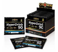 Crown Sport Nutrition HyperDrink 90 | Isotónico en Polvo 90 g Carbohidratos | Bebida Energética en Polvo con Maltodextrina y Fructosa | Ratio 1:0,8 Sodio 208 mg | Caja 8 Sobres x 93 g | Vegano