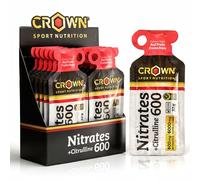 Crown Sport Nutrition Nitrates 600 + Citrulline | L Citrulina Malato 6000 mg | Gel Shot Caja 10 x 32 ml | Precursor Oxido Nítrico | Gel Vegano | Certificado antidoping Informed-Sport