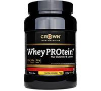 Crown Sport Nutrition Whey PROtein+ | Proteína de Suero de Leche (WPC) con 25 g de proteína + 3 g de Leucina y Glutamina | Alta solubilidad, sabor premium | Certificado antidoping Informed-Sport