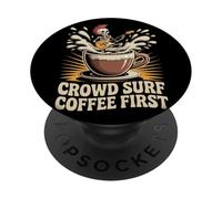 Crown Surf Coffee Primer Punk Rock Music PopSockets PopGrip Adhesivo