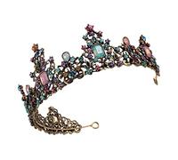 Crown Vintage Decor Hair Rhinestones Headselegiados de boda para Novias Declaración negra Decoración Negra Decoración Hecho a mano Aleación Cristal Big Crown Golden Wedding Decor