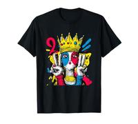 Crowned Queen Double Peace Retro Pop - Letrero de Arte gráfico Real Camiseta