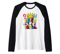 Crowned Queen Double Peace Retro Pop - Letrero de Arte gráfico Real Camiseta Manga Raglan