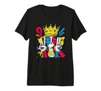Crowned Queen Double Peace Retro Pop - Letrero de Arte gráfico Real Camiseta Premium