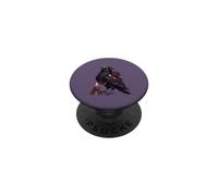 Crowned Raven Dark Romance Gothic Burdeos Rosa y Vela PopSockets PopGrip Adhesivo