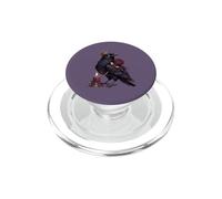 Crowned Raven Dark Romance Gothic Burdeos Rosa y Vela PopSockets PopGrip para MagSafe