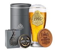 CROWNLY CRYSTAL® 1995 Regalo Hombre Cumpleaños 30 Años Copas De Cerveza 570 ml Regalos Personalizados Decoracion 30 Cumpleaños Regalos Para Hermanos Regalo Para Hermano Regalos Originales Hombre