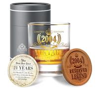 CROWNLY CRYSTAL® 2004 Regalos Originales Para Hombre 21 Años Copas Personalizadas Vasos Whisky Cristal Vasos De Whisky Cristal Regalos Personalizados Regalo Hombre Regalo Original Regalo Hermano