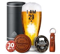 CROWNLY CRYSTAL® Copas De Cerveza Regalo Hombre Cumpleaños 30 Años Regalos Personalizados Decoracion 30 Años Hermanos