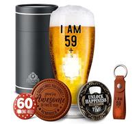 CROWNLY CRYSTAL® Copas Personalizadas 60 Años Regalos Originales Para Hombre Regalos Personalizados Copas De Cerveza Regalo Padre