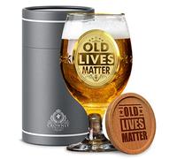 CROWNLY CRYSTAL® Regalo Abuelo Regalo Jubilacion Hombre Regalos Personalizados Vaso Cerveza Regalos Adolescentes Regalos Jubilacion Hombre Regalo Hombre Cumpleaños Decoracion De Navidad Regalo Padre