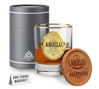 CROWNLY CRYSTAL® Regalo Abuelo Vaso Whisky Regalos Personalizados Regalo Abuelo Cumpleaños Regalos Originales Vasos Personalizados Regalos Originales Para Hombre Regalos Aniversario Para Hombre