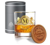 CROWNLY CRYSTAL® Regalo Hermano Copas Personalizadas Vasos Whisky Regalos Originales Para Hombre Regalos Para Hombres Regalo Cumpleaños Hombre Regalo Hombre Cumpleaños Regalo Original (M)