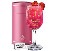 CROWNLY CRYSTAL® Regalos Navidad Originales Copas De Vino Personalizadas Regalos Originales Aniversario Boda Regalos Originales Para Madrina Regalos Para Casa Nueva Decoracion Navidad (J)