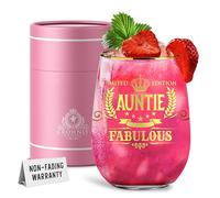 CROWNLY CRYSTAL® Regalos Para La Mejor Tia Copas De Vino Personalizadas Decoracion Navidad Copas Gin Tonic Regalos Para Tia Regalos Personalizados Regalos Originales Regalos Para Titas Regalo Tia