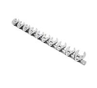Crows Foot Wrench Set 10-22 mm, Metric Nut Wrenches for 3/8 in Drive Ratchet, Chrome Plated Steel Crowfoot Adapters for Car Motorcycle EV Repair