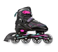 CROXER Optima - Patines en línea para niños y adultos, ajustables, color menta/rosa, 31-34 (18,5 cm-20,5 cm)