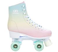 Croxer - Patines para niñas, niños, Quad, Patines para Adultos, niños - Patines con Ruedas - Diseño Retro años 70 - Rodamientos ABEC-7, Ruedas de PU - Alessa Rainbow, 36 (23 cm)