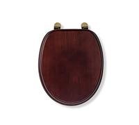 Croydex - Asiento de Inodoro de Madera, Color Caoba