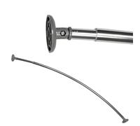 Croydex Barra de cortina de ducha, aluminio, cromo, talla única