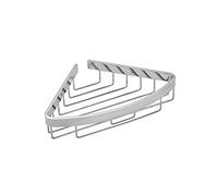 Croydex - Cesta de Esquina, Aluminio, 60 x 310 x 205 mm | Cesta de almacenamiento de aluminio para baño, artículos esenciales para el hogar, instalación sencilla con tornillo fijo