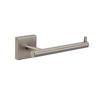 Croydex Chiswell Flexi-Fix - Portarrollos de Papel higiénico de Acero Inoxidable con Acabado de níquel Cepillado, Placa Universal en X sin Taladro, Accesorios a Juego con Tornillo o Pegamento, Todas