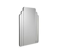 Croydex Espejo de baño Biselado Art Deco de 700 x 500 mm, con Respaldo de Seguridad, Montaje en Pared con Accesorios y Fijaciones, Ideal para decoración de Dormitorio, Cualquier