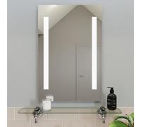 Croydex - Espejo Rectangular con Dos Tiras de luz LED, Vidrio, Cristal, Medium