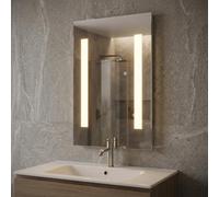 Croydex - Espejo Rectangular con Dos Tiras de luz LED, Vidrio, Cristal, Small