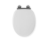 Croydex Flexi-Fix Lucerna Siempre Nunca Se Adapta Slips - Asiento de Inodoro de Cierre Lento, Madera, Blanco, 45 x 37,8 x 6 cm
