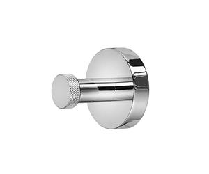 Croydex Gancho cromado moderno para bata de baño, soporte para toallas Flexi-Fix, colección Knightsbridge, accesorios de baño, construcción de aleación de zinc duradera, placa universal en X, incluye