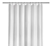 Croydex Shower Curt Wht Cortina de Ducha Textil Blanca AF159022, Metal, W 70.9" x L 70.9" (1 Panels)