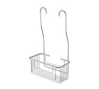 Croydex Accesorio de baño - Fácil instalación, Organizador Mezclador de Ducha de Acero Cromado sin Taladro, Unidad de Almacenamiento de baño Duradera Que Ahorra Espacio, 5 años de garantía sin óxido,