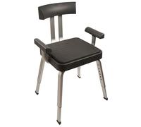 Croydex Serenity - Taburete Ajustable para Silla de Ducha, Silla de baño, Patas Antideslizantes, Color Gris