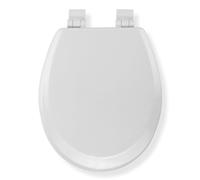 Croydex Sit Tight Windermere - Asiento para Inodoro, Madera, Blanco, 47 x 36.5 x 6 cm