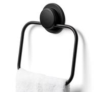 Croydex Toallero Stick 'n' Lock, Color Negro Mate