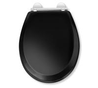 Croydex WL601121H Lene - Asiento para inodoro, color negro mate