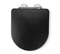 Croydex WL610321H Iseo - Asiento de inodoro, color negro mate