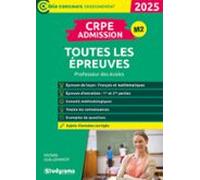 Crpe - Admission - Toutes Les Épreuves : Professeur Des Écoles - Conco