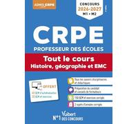 CRPE Professeur des écoles: Tout le cours - Histoire, géographie et EMC