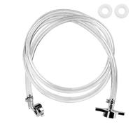 CRPOSP 1m Tuberías de Gas de Cerveza 5/8 7mm con juntas y Tuercas de Mariposa, para Elaboración en Casa, Para conexión a Regulador de Presión CO2