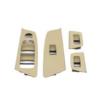 CRRYUQWWM Embellecedor del panel de botones del interruptor de elevación de la ventana de la puerta para Serie 5 G30 G31 F90 525i 530i 540i LHD (Beige 4pcs set)