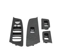 CRRYUQWWM Embellecedor del panel de botones del interruptor de elevación de la ventana de la puerta para Serie 5 G30 G31 F90 525i 530i 540i LHD (Carbon 4pcs set)