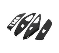 CRRYUQWWM Para Toyota Para Corolla E210 Híbrido 2019-2023 Reposabrazos Puerta Coche ABS Botón Elevación Cristal Ventana Cubierta Panel Interruptor Control (Fibra de carbon)