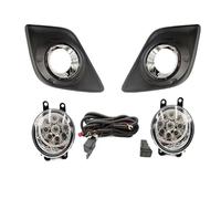 CRRYUQWWM Para Toyota Para Hilux Y Para Revo 2015 2016 2017 Y 2018 Faros Antiniebla LED DRL Delanteros Moldura Cromada Arnéscableado Y Rejilla Protectora(9Light fog set)